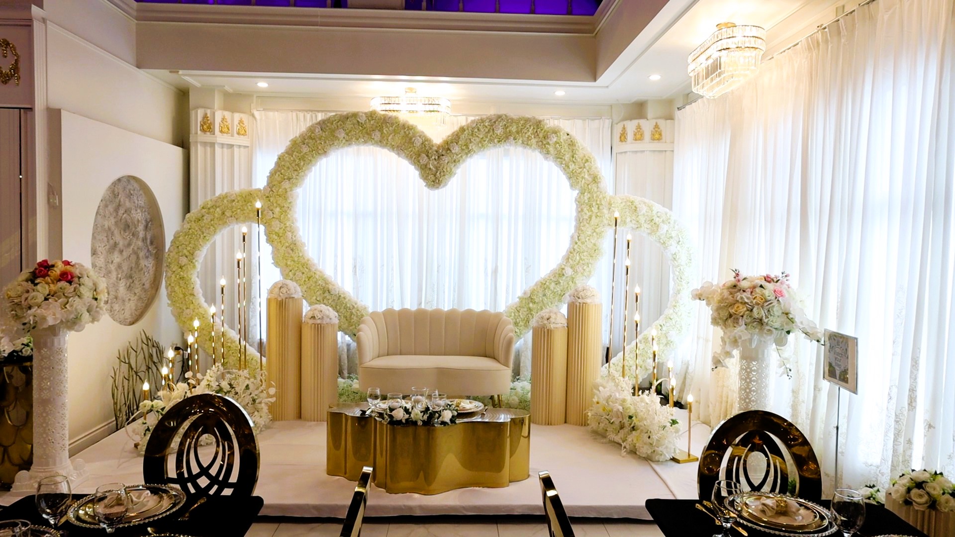 Agora Banquet Hall decorated stage